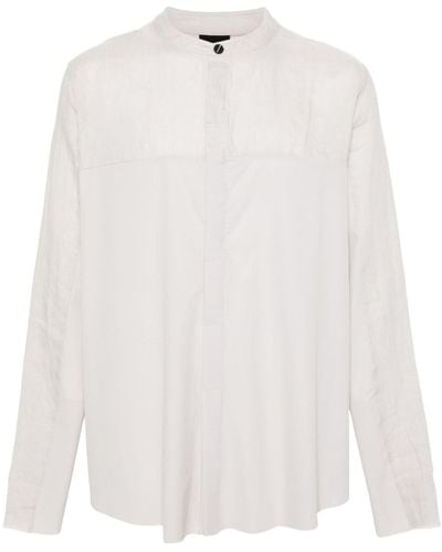 Thom Krom Paneled Linen Shirt - White