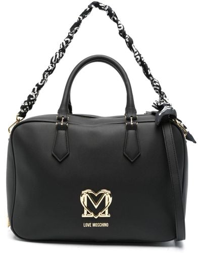 Love Moschino Logo-plaque Tote Bag - Black