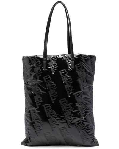 BY FAR Logo-embossed Tote Bag - Black