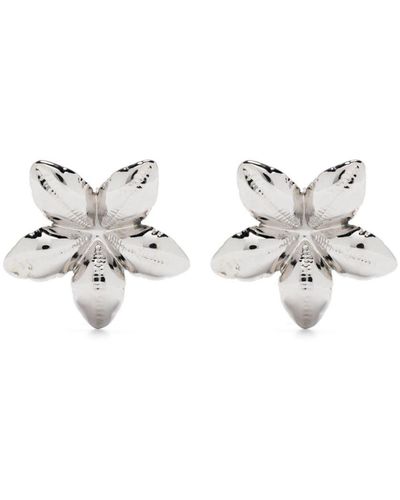 Marni Floral-shaped Polished Earrings - Metallic