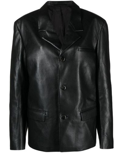 Nanushka Rox Regenerated-leather Blazer - Black