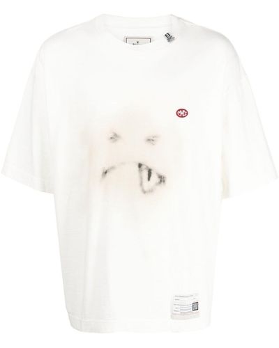 Maison Mihara Yasuhiro T-Shirt mit grafischem Print - Weiß
