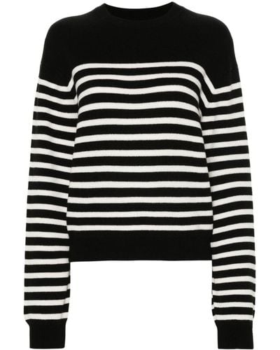 Khaite Long-sleeve striped jumper - Nero