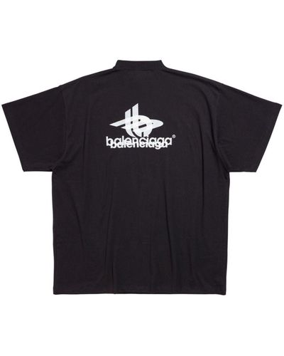 Balenciaga Layered Sports Cotton T-shirt - Black