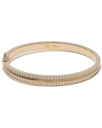 Georg Jensen 18kt Yellow Gold Halo Brilliant Cut Diamond Bangle - Metallic