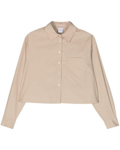 Aspesi Cropped Cotton Shirt - Natural