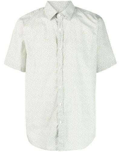 Canali Ditsy Floral-print Shirt - White