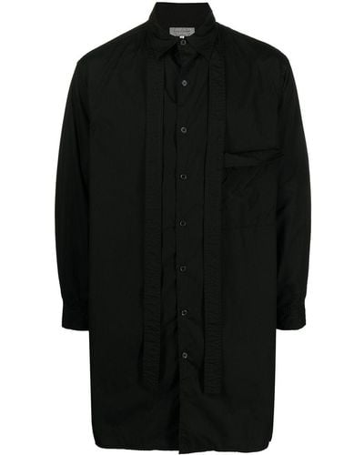 Yohji Yamamoto Chemise à coupe longue - Noir