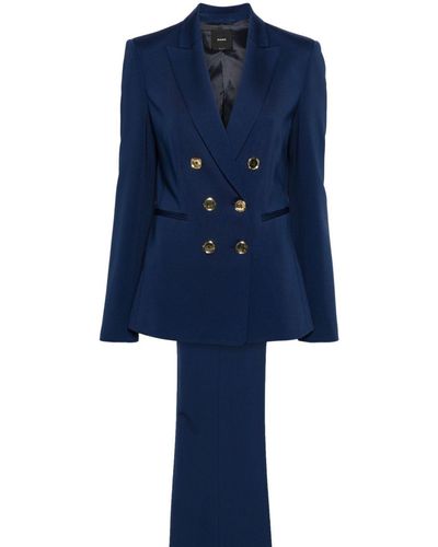 Pinko Costume à veste à boutonnière croisée - Bleu