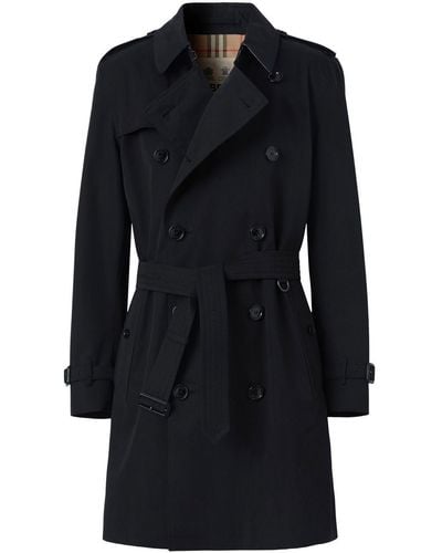 Burberry Kensington Double-breasted Trench Coat - Black