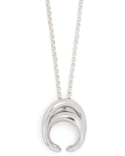 Charlotte Chesnais Initial Pendant Necklace - White