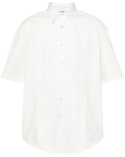 Acne Studios Seam-detail cotton shirt - Weiß