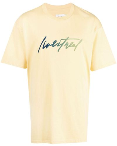 Izzue Slogan-print Cotton T-shirt - Natural