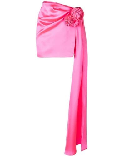 Magda Butrym High-waisted Drape-detail Skirt - Pink