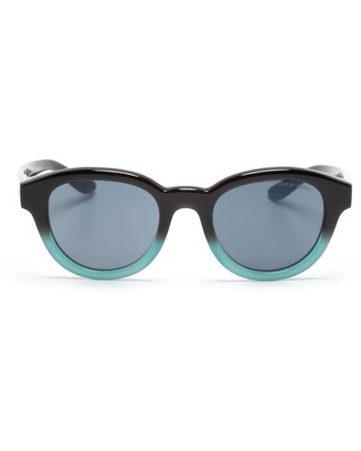 Giorgio Armani Gradient Round-frame Sunglasses - Blue