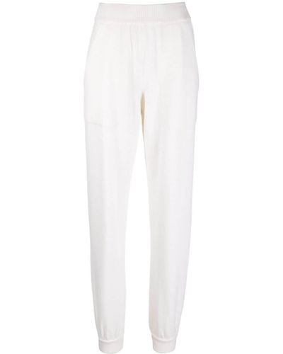 Mrz Elasticated-waistband Tapered Track Trousers - White