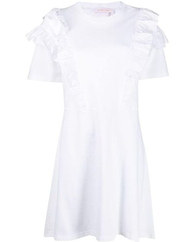 See By Chloé Ruffle-trim Cotton Dress - White