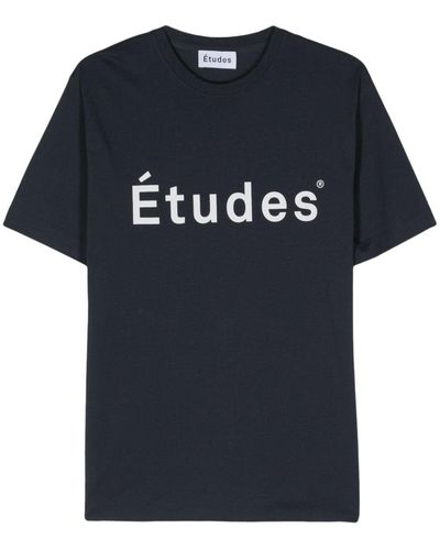 Etudes Studio T-shirt Met Print - Blauw