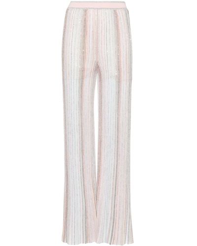 Missoni Sequin-embellished Flare-leg Trousers - White