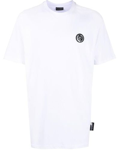 Philipp Plein T-shirt SS Statement à patch logo - Blanc