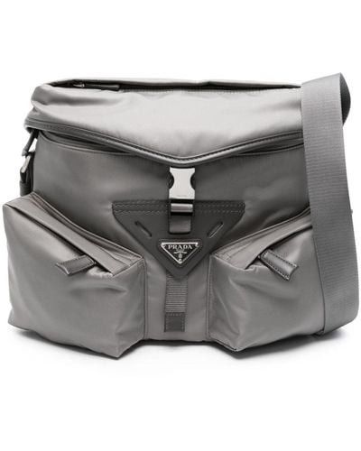 Prada Re-nylon Messenger Bag - Grey