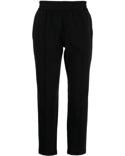 Emporio Armani Pantalones joggers con cintura elástica - Negro