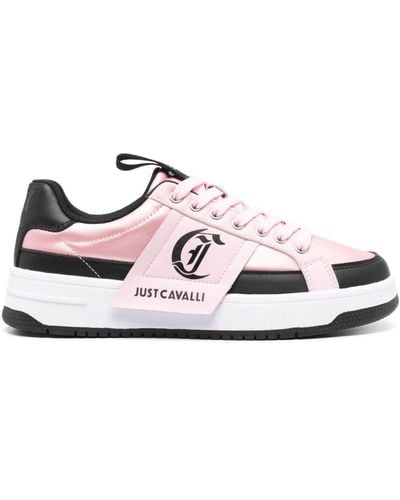 Just Cavalli Logo-patch Panelled Trainers - Pink