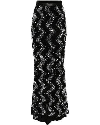 Styland Sequin-embellished Maxi Skirt - Black