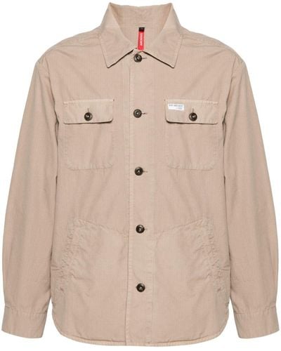 Fay Ripstop Cotton Shirt Jacket - Natural