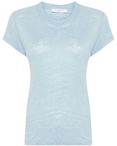 IRO Third Short-sleeve Linen T-shirt - Blue