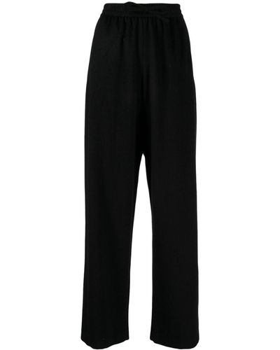 JNBY Drawstring-waist Wide-leg Track Trousers - Black