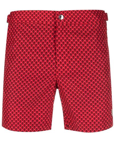 Alexander McQueen Skull-print Shorts - Red