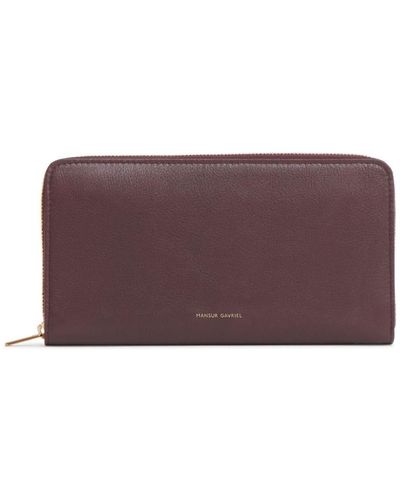 Mansur Gavriel Zip-around Leather Wallet - Purple