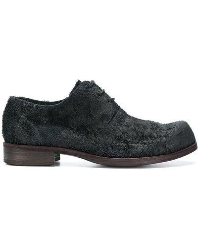 Individual Sentiments Textured Derby Shoes - Black