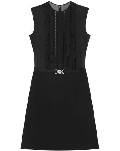 Versace A-line Silk Georgette Minidress - Black