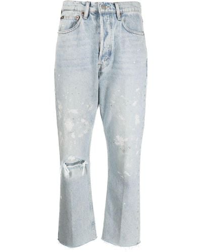 Polo Ralph Lauren Distressed-effect Cropped Jeans - Blue