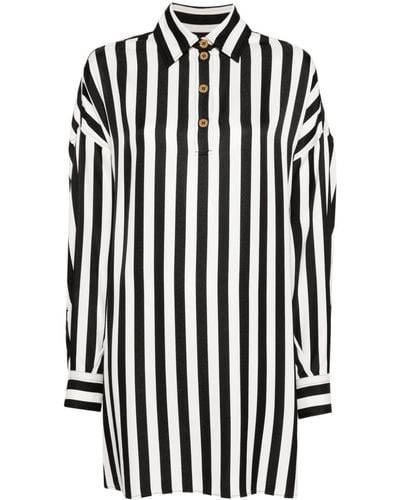 Moschino Long-sleeve Striped Dress - Black