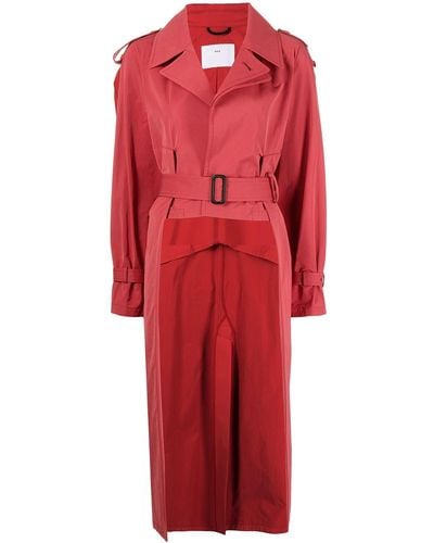 Toga High-low Trench Coat - Pink