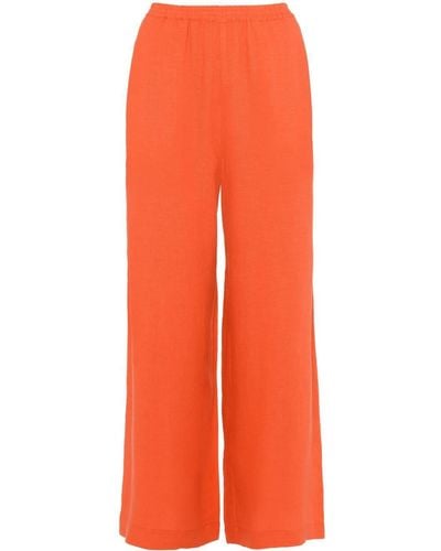 Eres Select Wide-leg Linen Trousers - Orange