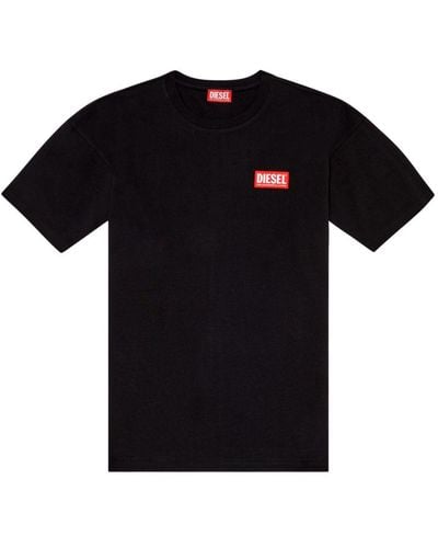 DIESEL T-nlabel-l1 Tシャツ - ブラック