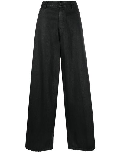 Haikure Wide-leg High-rise Trousers - Black