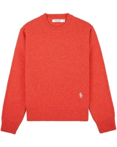 Sporty & Rich SRC Pullover aus Wolle - Rot