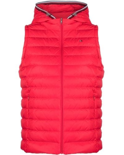 Tommy Hilfiger Gilet con zip - Rosso
