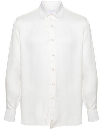 PT Torino Button-down Long-sleeve Shirt - White