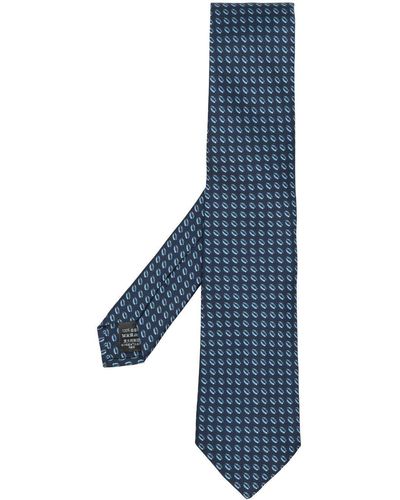 Dunhill Corbata con estampado abstracto - Azul