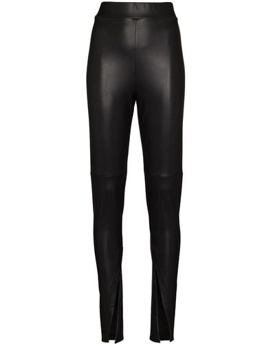 Alix Carlisle Vegan Leather Trousers - Black