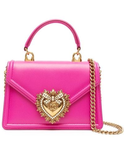 Dolce & Gabbana Small Devotion Top-handle Bag - Pink