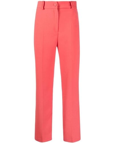 Hebe Studio Tailored High-waisted Pants - Pink