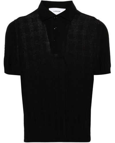 Lardini Knitted Polo Shirt - Black