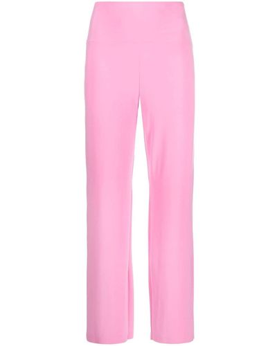 Norma Kamali High-waisted Pencil Trousers - Pink